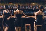 Fabian Perez Study For 3 Girls in Bar painting